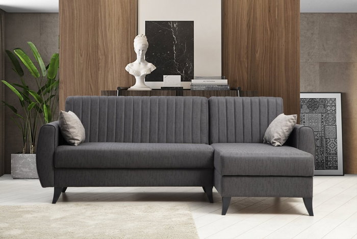 Atelier Del Sofa Sofá cama esquinero Alkon - Dark Grey Atelier Del Sofa Sofá cama esquinero Alkon - Dark Grey